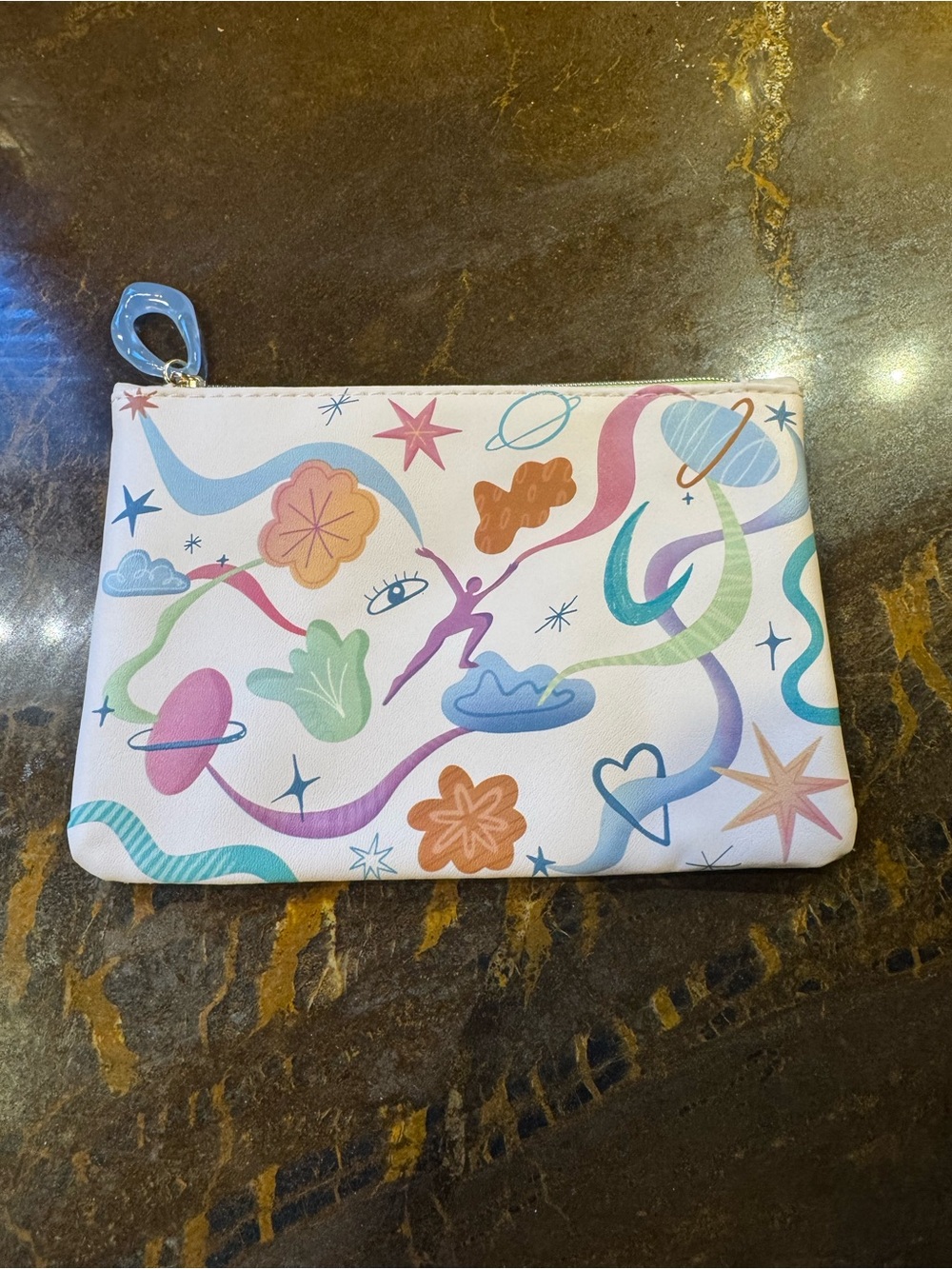 New IPSY Glam Bag Zipper Pouch Colorful Artsy September 2024